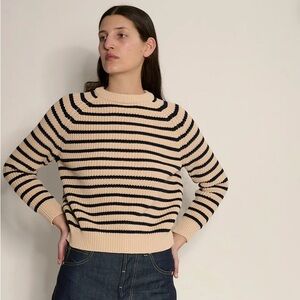 Demy Lee Phoebe Striped Cotton Sweater Blue & Natural